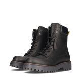 LEDER SCHNÜRSTIEFELETTE SCHWARZ