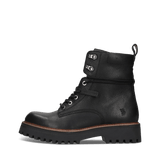 Schwarze Schnürstiefel aus Leder