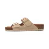 Leder Pantoletten Beige