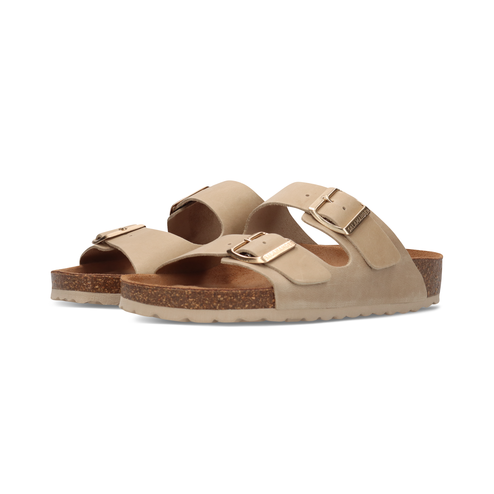 Leather mules beige