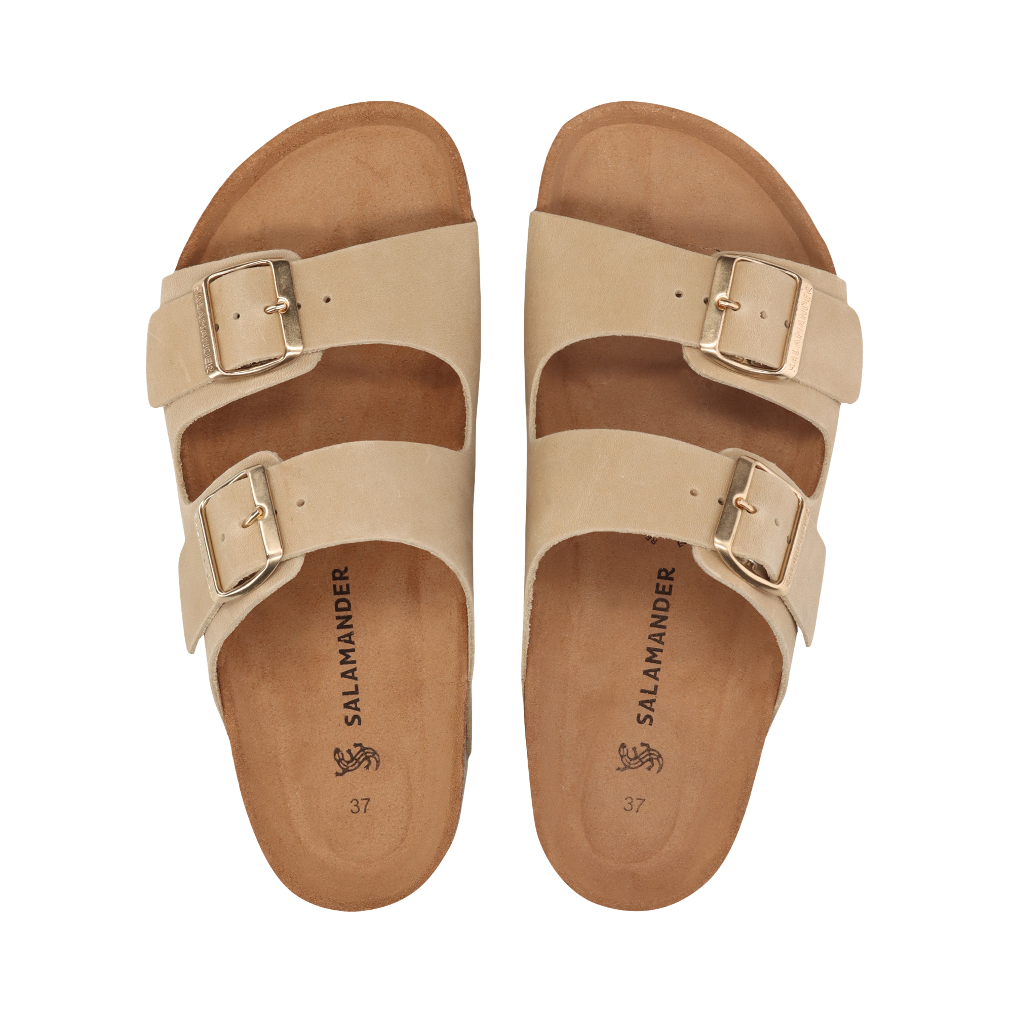 Leather mules beige