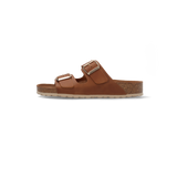 Leder Pantoletten cognac