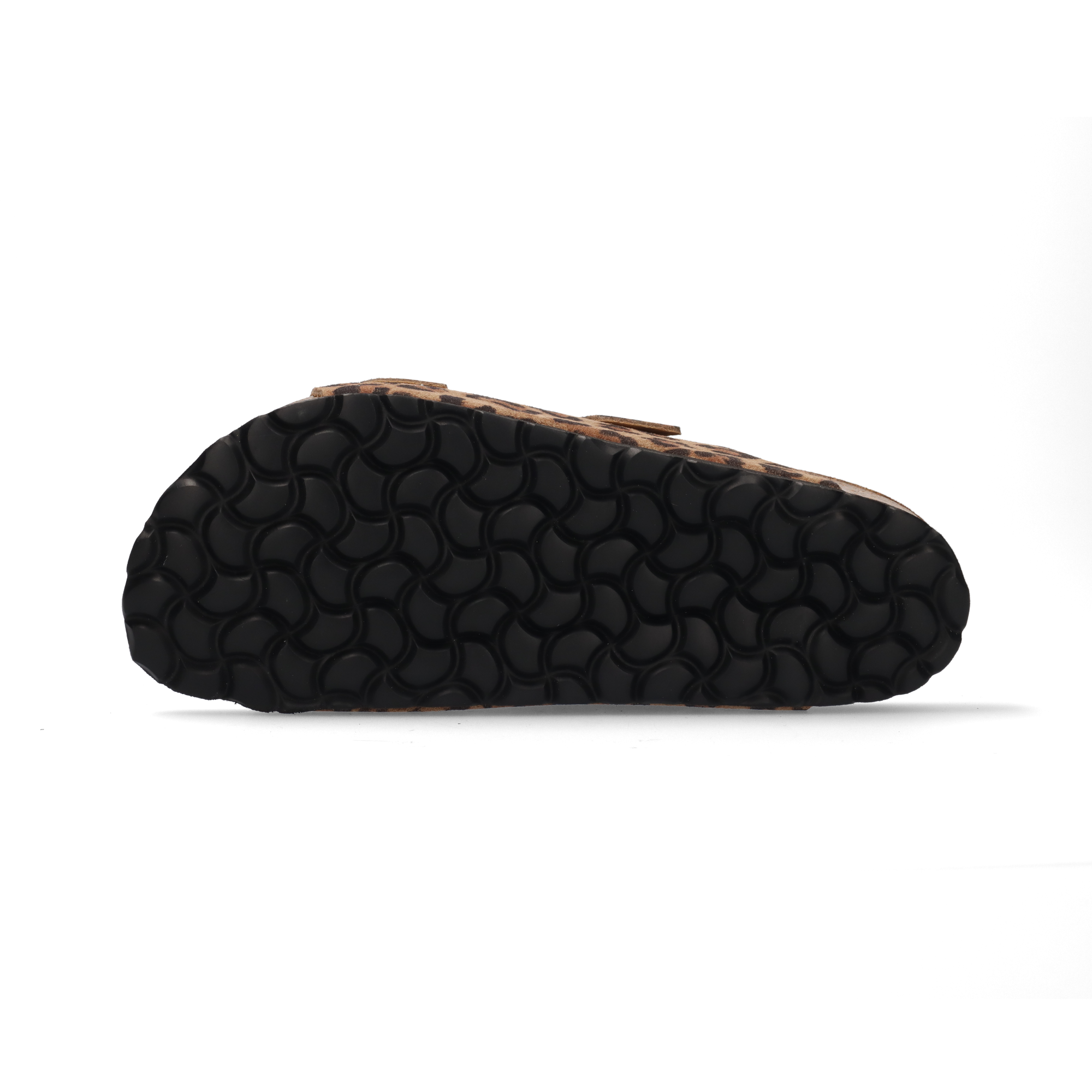 Veloursleder-Pantoletten Animal-Print