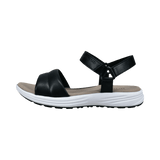 Leder Sandale Schwarz