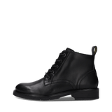 Schwarze Schnürstiefel aus Leder