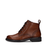 Cognacbraune Schnürstiefel aus Leder