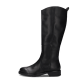 Schwarze Damen-Langschaftstiefel aus Leder
