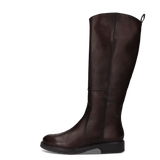 Dunkelbraune Damen-Langschaftstiefel aus Leder