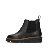 Schwarze Chelsea Boot aus Leder mit Reißverschluss