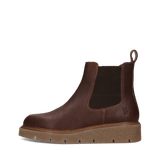 Mittelbraune Chelsea Boot aus Leder mit Crepeoptik-Sohle