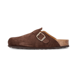 Leder Pantoletten Dunkelbraun