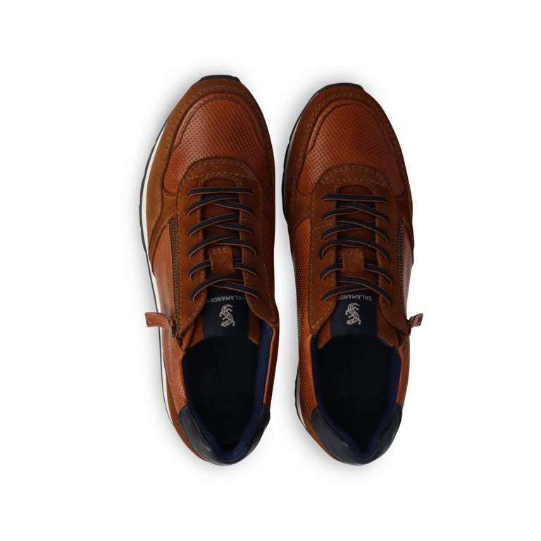 LEATHER SNEAKERS COGNAC