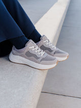 SNEAKER HELLGRAU/ROSA
