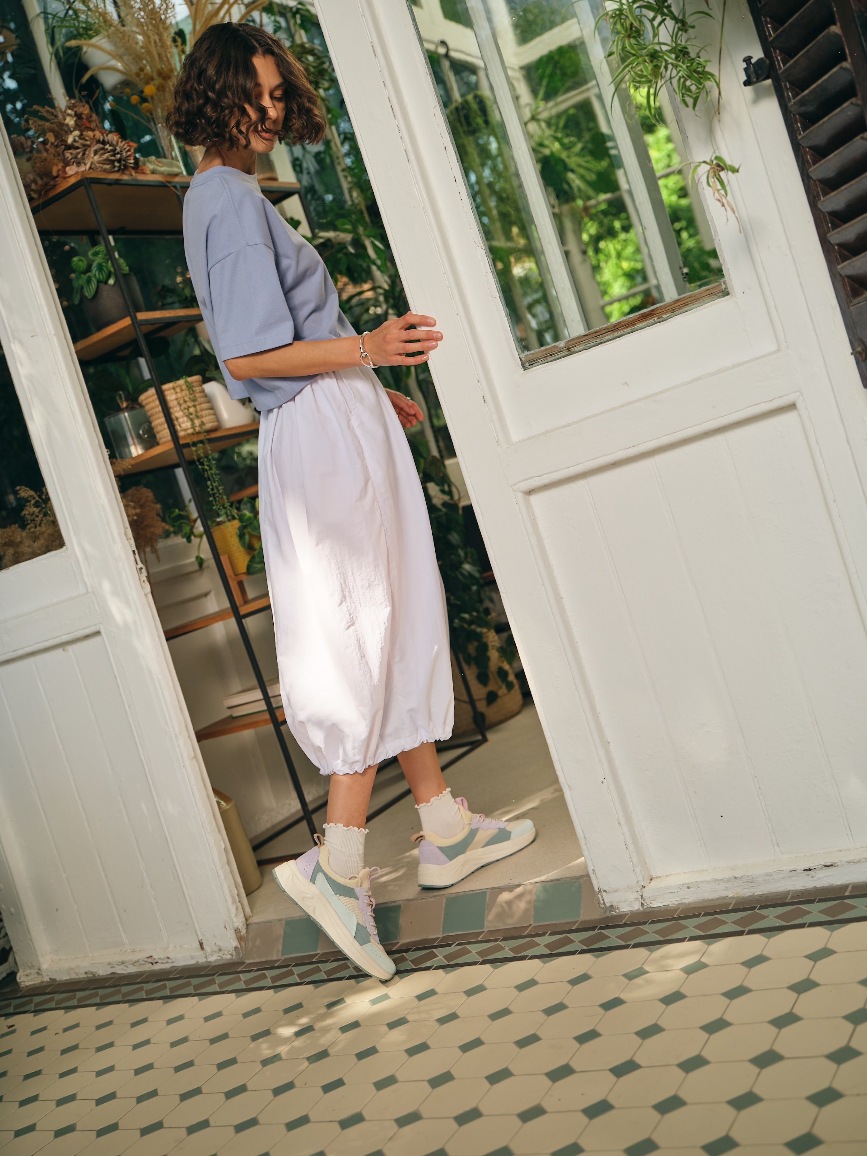Leder Sneaker grün