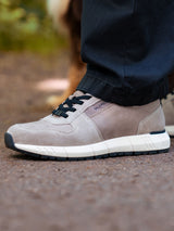 LEDER SNEAKER GRAU