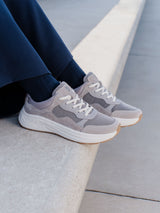 SNEAKER HELLGRAU/ROSA