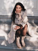 LEDER CHELSEA-STIEFELETTE BEIGE